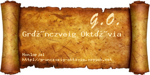 Grünczveig Oktávia névjegykártya